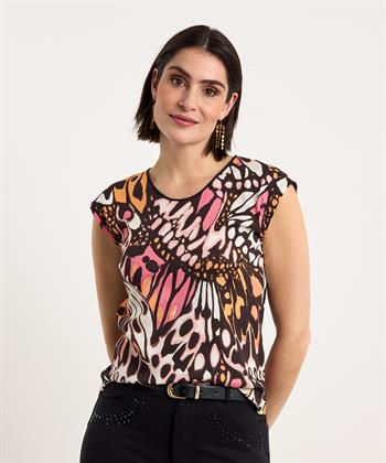 Marc Cain shirt kapmouwtje vlinderprint