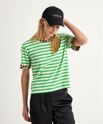 Marc Cain shirt strepen panterprint