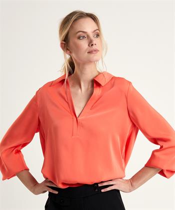 Marc Cain silky blouse polokraag