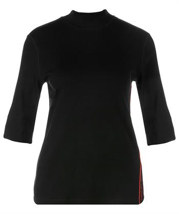 Marc Cain Sports colshirt ribjersey contrastbies
