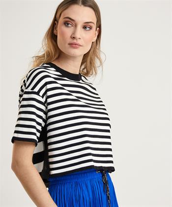 Marc Cain Sports cropped truitje strepen