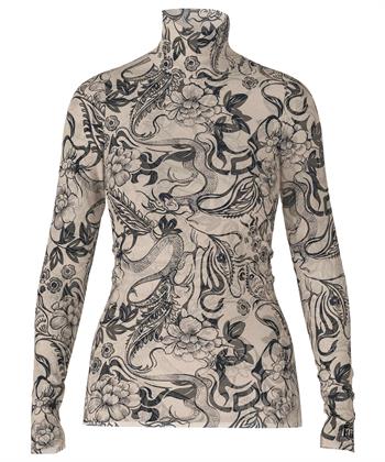 Marc Cain Sports mesh colshirt bloemenprint