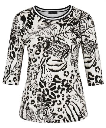 Marc Cain Sports shirt ribjersey jungleprint