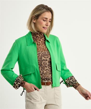 Marc Cain sweat vest panterprint omslag