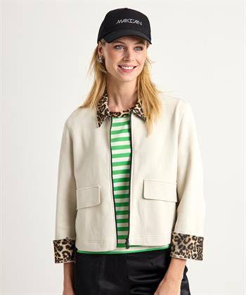 Marc Cain sweat vest panterprint omslag