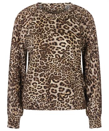 Marc Cain top plissémouw panterprint