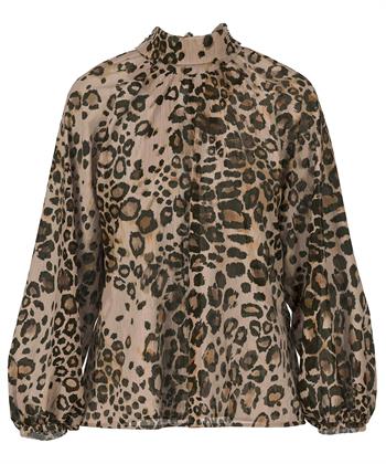 Marc Cain transparante blouse strik panter