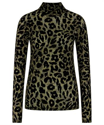Marc Cain turle neck shirt velvet panter