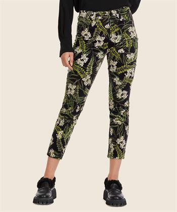 Marc Cain velvet broek flower leave Silea
