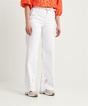 Marc Cain wide leg broek met broderie Warri