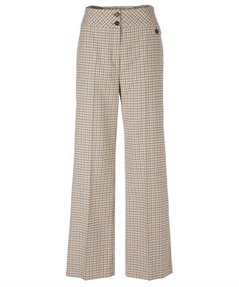 Marc Cain wide leg broek ruitmotief Waxhaw