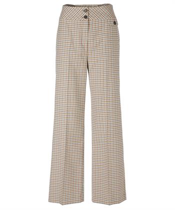 Marc Cain wide leg broek ruitmotief Waxhaw