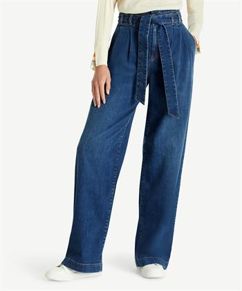 Marc Cain wide leg jeans met ceintuur Wilna