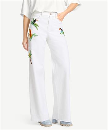Marc Cain wide leg jeans tropische print Warri