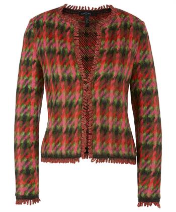 Marc Cain wolmix jasje jacquard ruit
