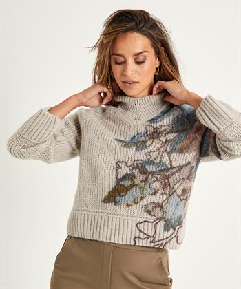 Marc Cain wolmix trui bloemenprint