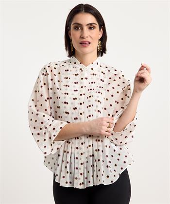 Marc Cain zijdemix blouse stippen