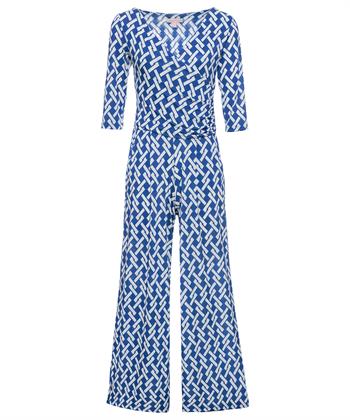 Marivie slinky jumpsuit grafische print