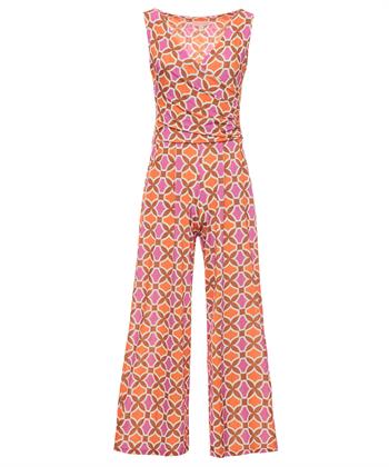 Marivie slinky jumpsuit retro print