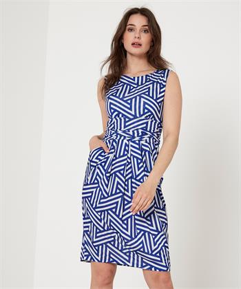 Marivie slinky jurk grafische print