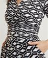 Marivie slinky jurk retro print