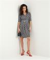 Marivie slinky jurk retro print
