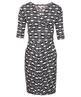 Marivie slinky jurk retro print
