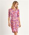 Marivie slinky jurk vlinderprint