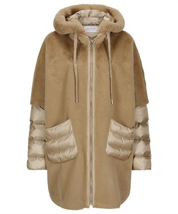 Milestone fun fur jas met padded details Sunny