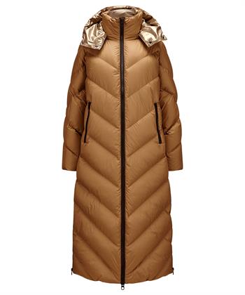 Milestone lange donsjas metallic Alisa