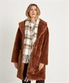 Milestone reversible fun fur jas Aloe