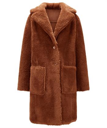 Milestone reversible fun fur jas Aloe