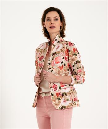 ML Collections blazer seersucker rozenprint