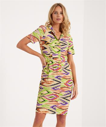 ML Collections slinky kokerjurk swirl print