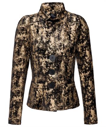 ML Collections velvet blazer foil print