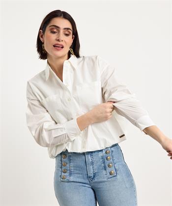 Moscow korte poplin blouse Femila