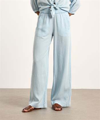 Moscow soft denim wide leg broek