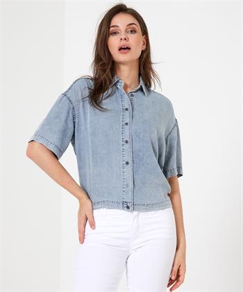 Moscow washed denim blouse Rashida