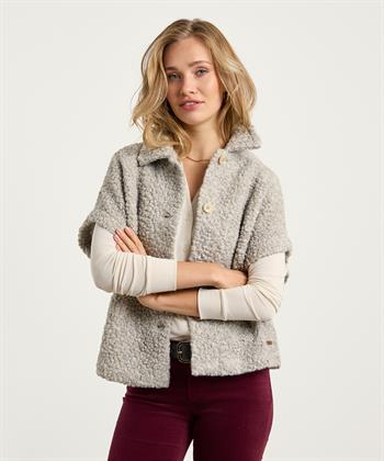 Moscow wolmix teddy vest korte mouw Pelle