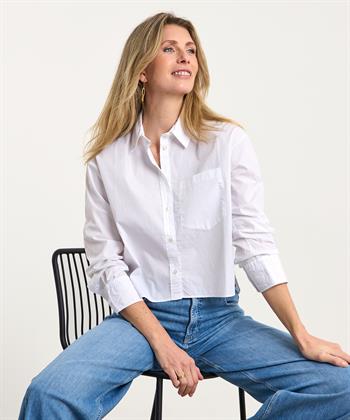 No Man's Land korte poplin blouse