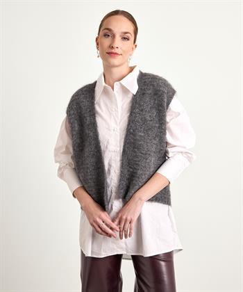 No Man's Land mouwloos vest rib
