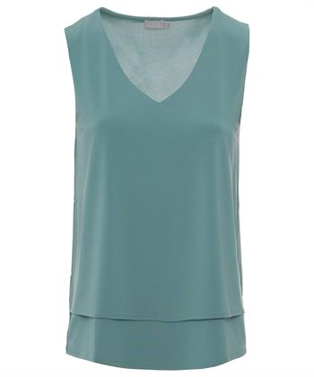 No Man's Land mouwloze crepe top