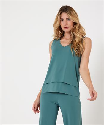 No Man's Land mouwloze crepe top
