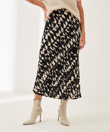 No Man's Land rok viscose crêpe veegprint