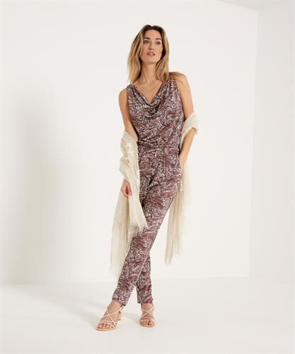 No Man's Land slinky jumpsuit zebraprint