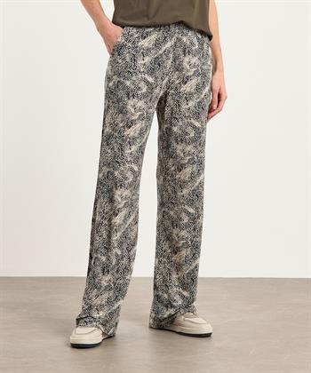 No Man's Land slinky palazzo broek slangenprint
