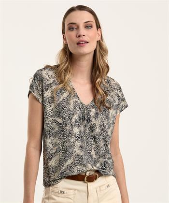 No Man's Land slinky shirt slangenprint