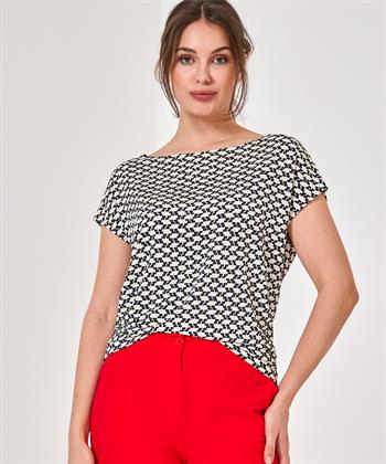 No Man's Land slinky top grafische print