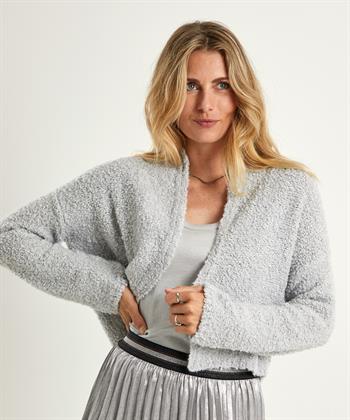 No Man's Land wolmix bouclé vestje kort