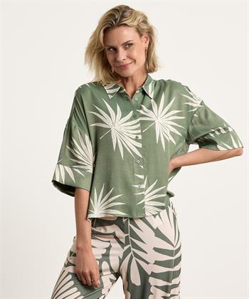 OUI blouse silky bladprint